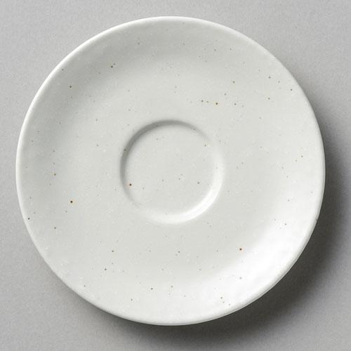 【ときわ28集-615】 白粉引（黒斑点）カプチーノ兼用受皿