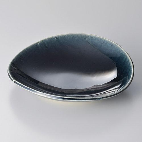 【ときわ28集-251】 藍楕円たわみ９寸皿