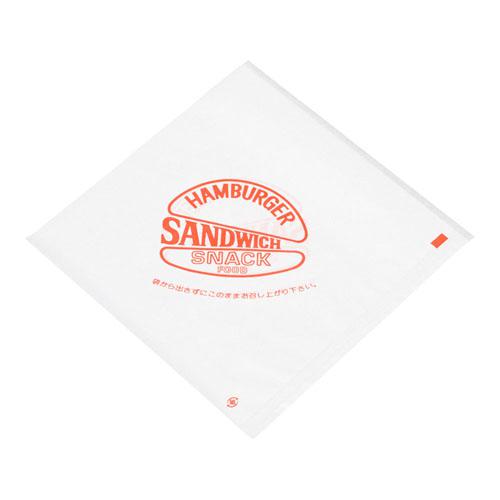 バーガー袋(500枚入) 赤 199490 9-0981-1202