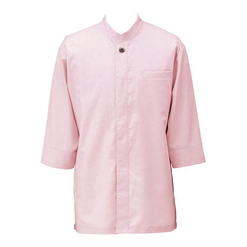 アゼック和風コートシャツ・シングル ＳＬＢ910－2 ピンク Ｌ  9-1511-0503