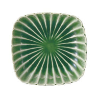 かすみ 緑 12cm丸角皿