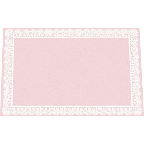 無蛍光紙テーブルマットレースＢ ピンク ＴＥ－Ｌ11（100枚入）Ｌ  9-2194-1602