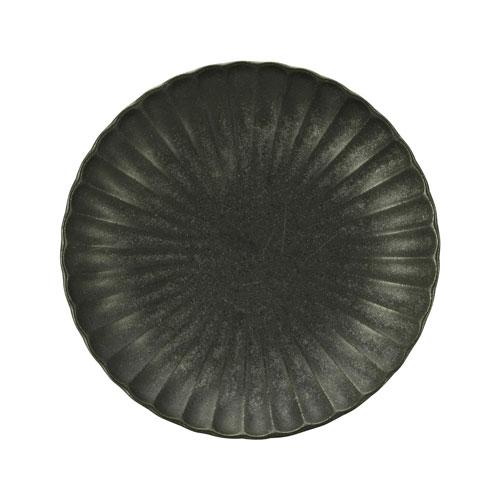 かすみ 黒 16.5cm丸皿