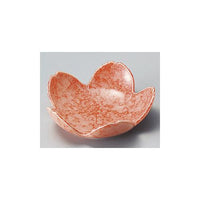 柿釉白吹桜型小鉢