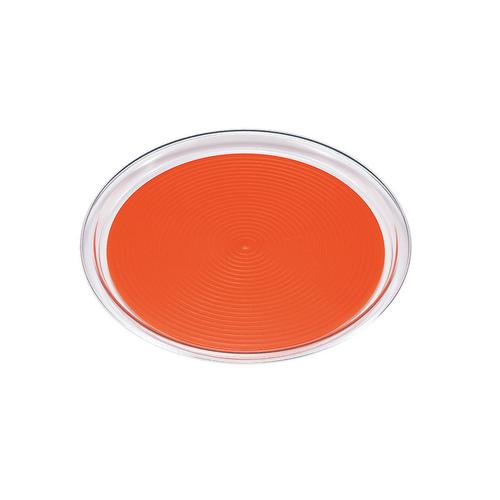 クリア マジックトレー 丸型 10インチ（小）オレンジ  9-2014-0219