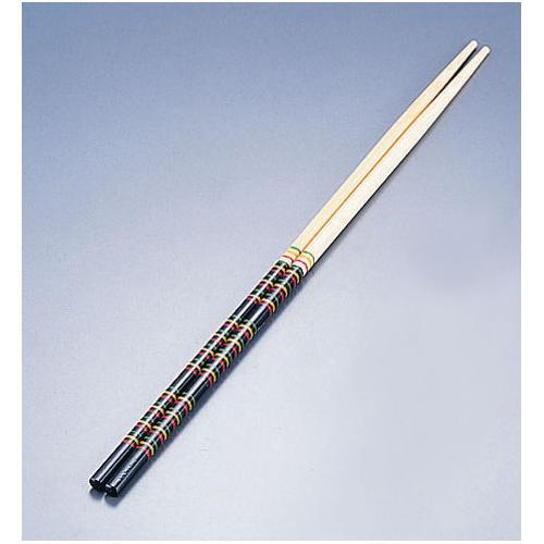 竹製 歌舞伎菜箸 黒 33cm  9-0434-0401