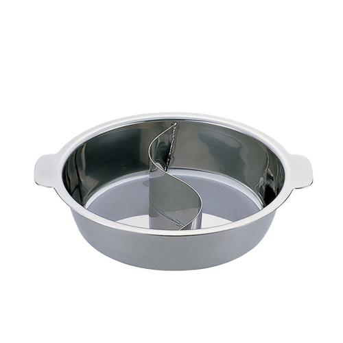 【おすすめ！鍋】ＵＫチリ鍋 （2仕切・蓋なし） 29cm（18－0・電磁対応）  9-2094-0602