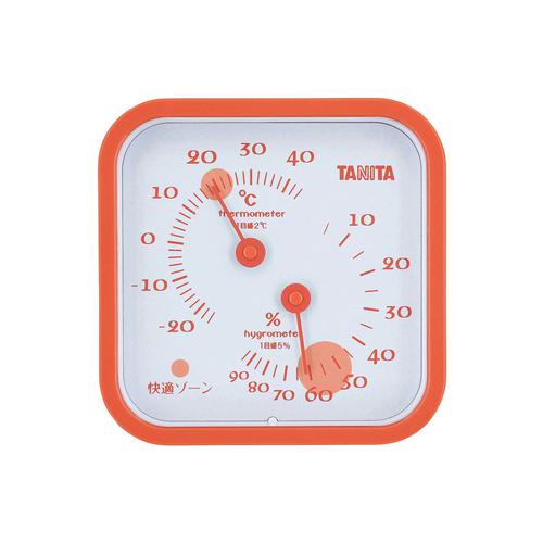 タニタ 温湿度計 ＴＴ－557ＯＲ オレンジ  9-0626-0402