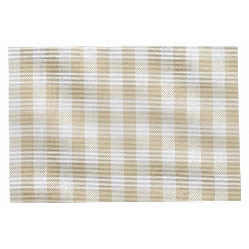 プレイスマット ブロックチェック ベージュ