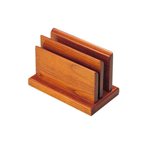 木製ハイブラウン Ｗ型メニュースタンド 15239  9-2054-2001