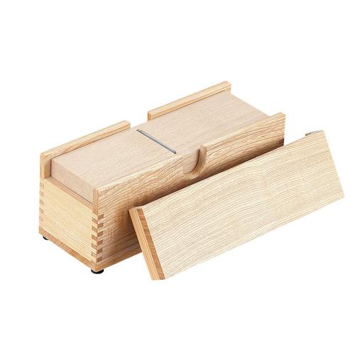 木製業務用かつ箱（タモ材） 大  9-0444-0901