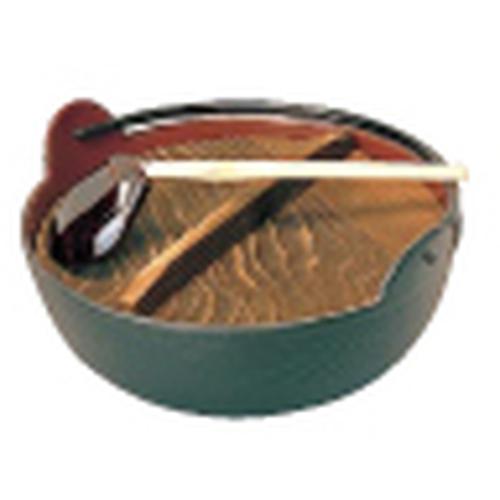 五進 田舎鍋（鉄製内面茶ホーロー仕上） 15cm（敷板付）  9-2109-1002