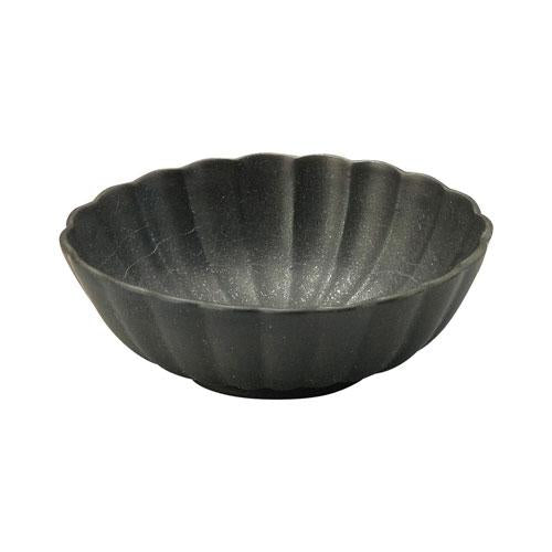 かすみ 黒 11.5cm楕円小鉢