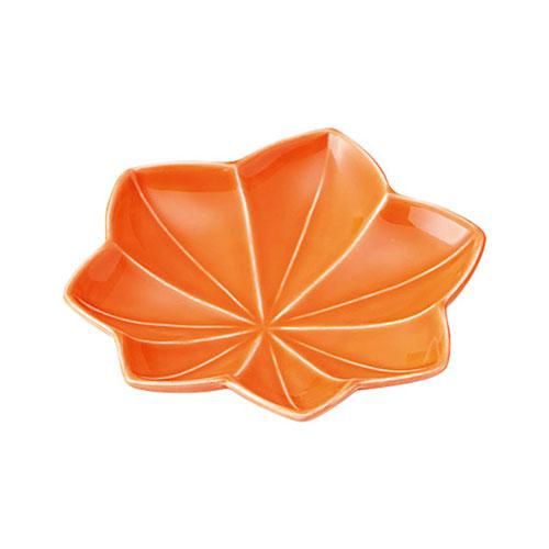 紅葉 橙 小皿(本商品の販売を終了致しました)