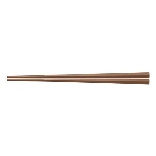 ぐる麺箸 茶 ＰＭ－108 23cm  9-1846-0106
