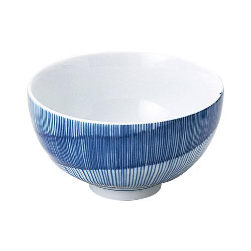藍日傘  リップル茶碗