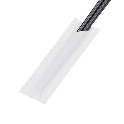 プラ箸用箸袋「フィット」（500枚束） 白無地  9-1570-1101