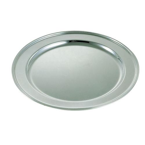 【問合せ商品】真鍮ブラスシルバー 丸肉皿 30インチ  9-1765-0711