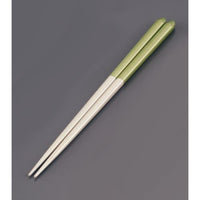 木製 ブライダル箸（5膳入） パールホワイト/グリーン  9-1843-0304