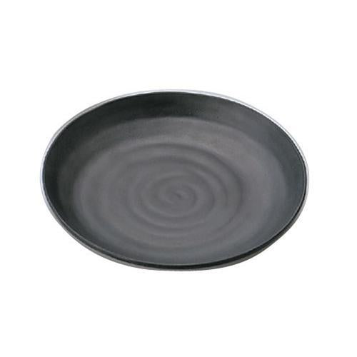 マイン メラミンウェア 黒 丸皿15cm Ｍ11－127  9-2411-1305