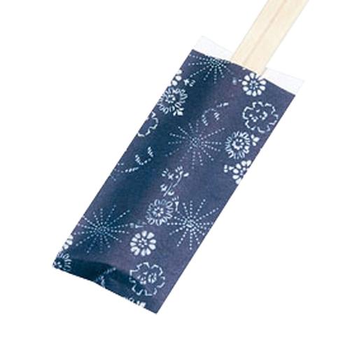 ミニ箸袋「染彩」（500枚束シュリンク） 藍色  9-1570-1003