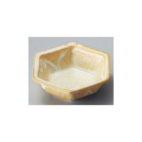 志野六角鉢