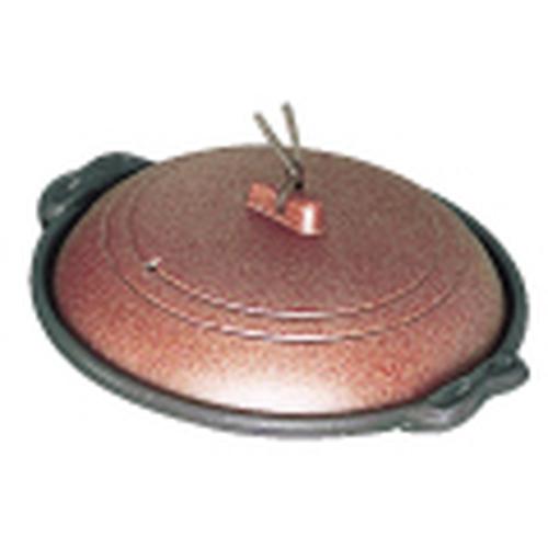 アルミ庵陶板鍋素焼き茶 Ｍ10－464 16cm 深型  9-2108-0802