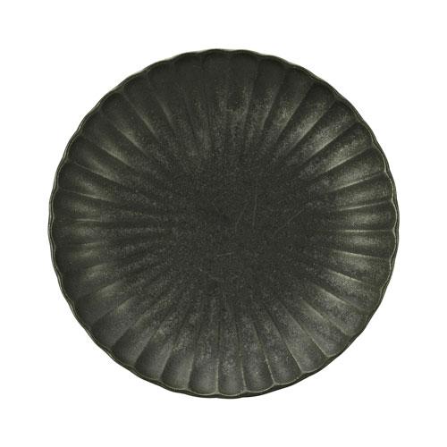 かすみ 黒 18cm丸皿