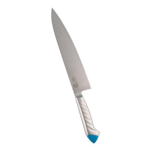 龍治 ステンカラー 牛刀 24cm ブルー  9-0335-0223