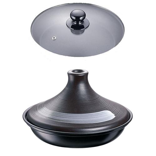 ブローディア ＩＨタジン鍋（ガラス蓋付） 19cm 茶 3008  9-0071-1501