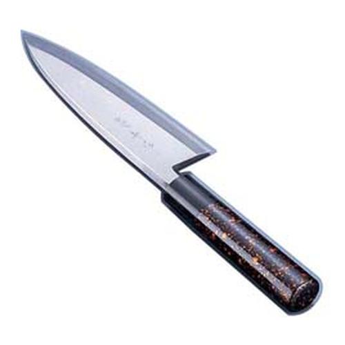 歌舞伎調和庖丁 忠舟 出刃 21 cm 黒金茶 1-0301-1013