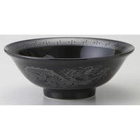 【問合せ商品】黒釉銀竜紋　　6.5浅高台丼