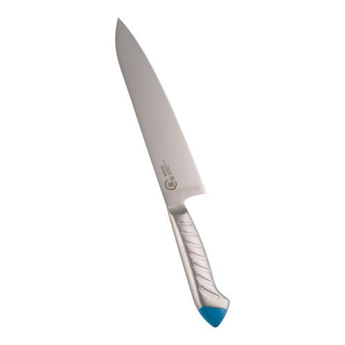 龍治 ステンカラー 牛刀 21cm ブルー  9-0335-0222