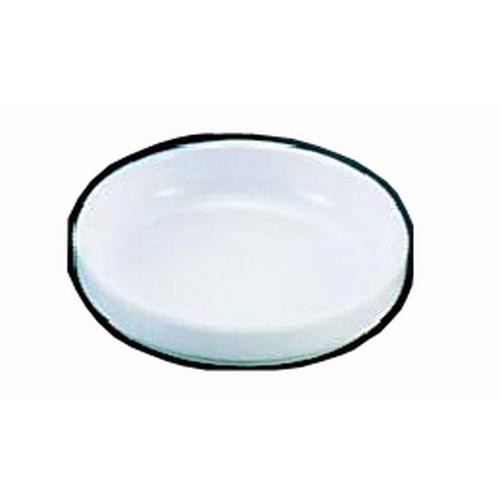 メラミン 漬物皿（フチきったて型）№71 白  9-2441-0401