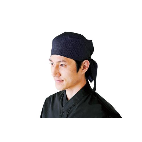 和風三角巾帽子 ＳＫ91－1 黒×青紫   9-1516-0101