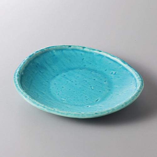 【みやび街道4-289】マットブルーたまご型皿