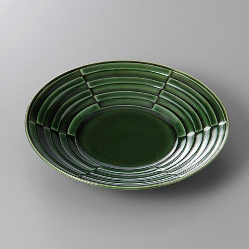 【みやび街道5-354】緑釉段付丸皿