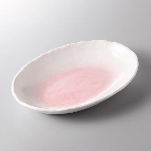【みやび街道4-389】ピンク吹きカレー皿