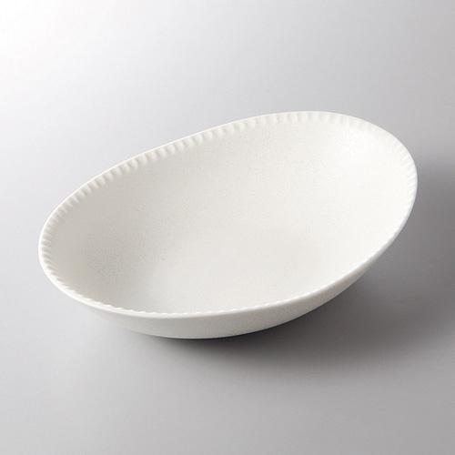 【みやび街道4-427】白釉フリルカレー鉢
